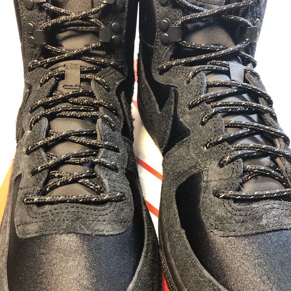 Nike TERMINATOR HIGH HIKING BOOT TRIPLE BLACK Men’s 9.5 Women’s 11 New - Picture 3 of 15